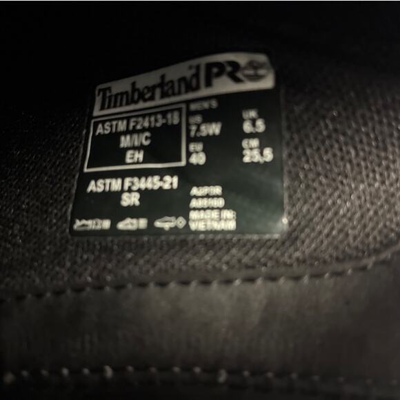Timberland Pro Men's 7.5W Black Nashoba Casual Composite Toe Work Boots LB6-21 - Picture 6 of 6